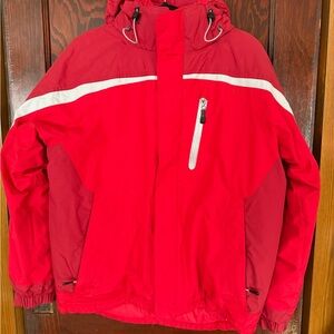 L.L. Bean Red and White Ski Jacket